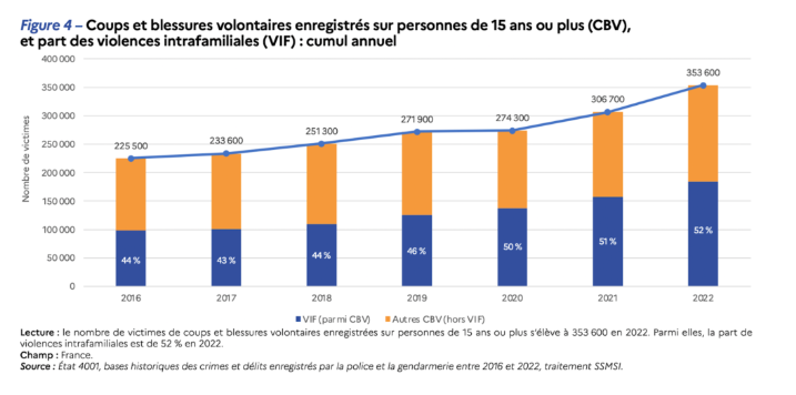 Assaults and domestic violence France